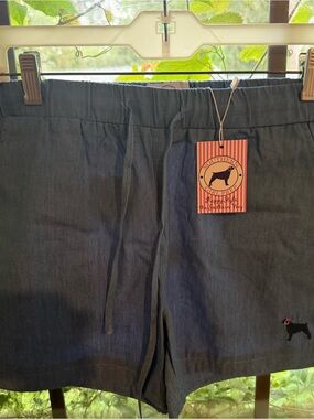 Southern Girl Prep Navy Drawstring Shorts
